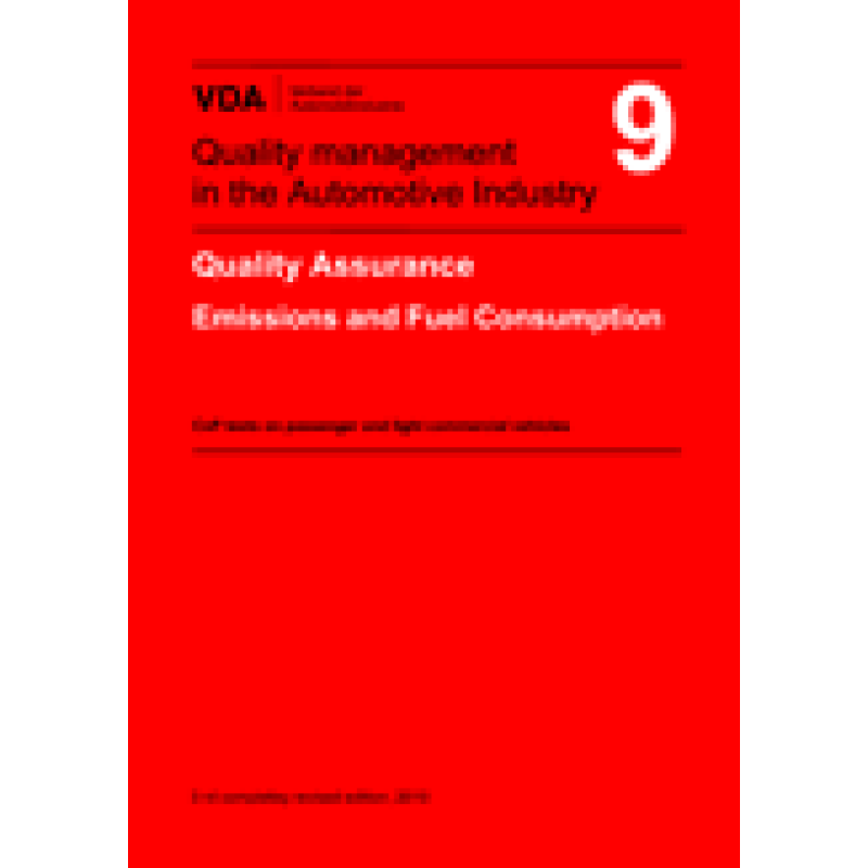 VDA 9 Quality Assurance Emissions and Fuel Consumption CoP tests on ...